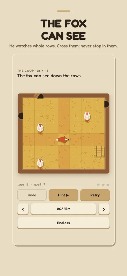 The coop: the fox watches whole rows