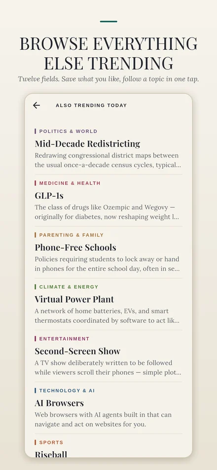 Browsing topics in TopicLingo